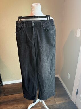 American eagle low rise  Black Wide-Leg Jeans